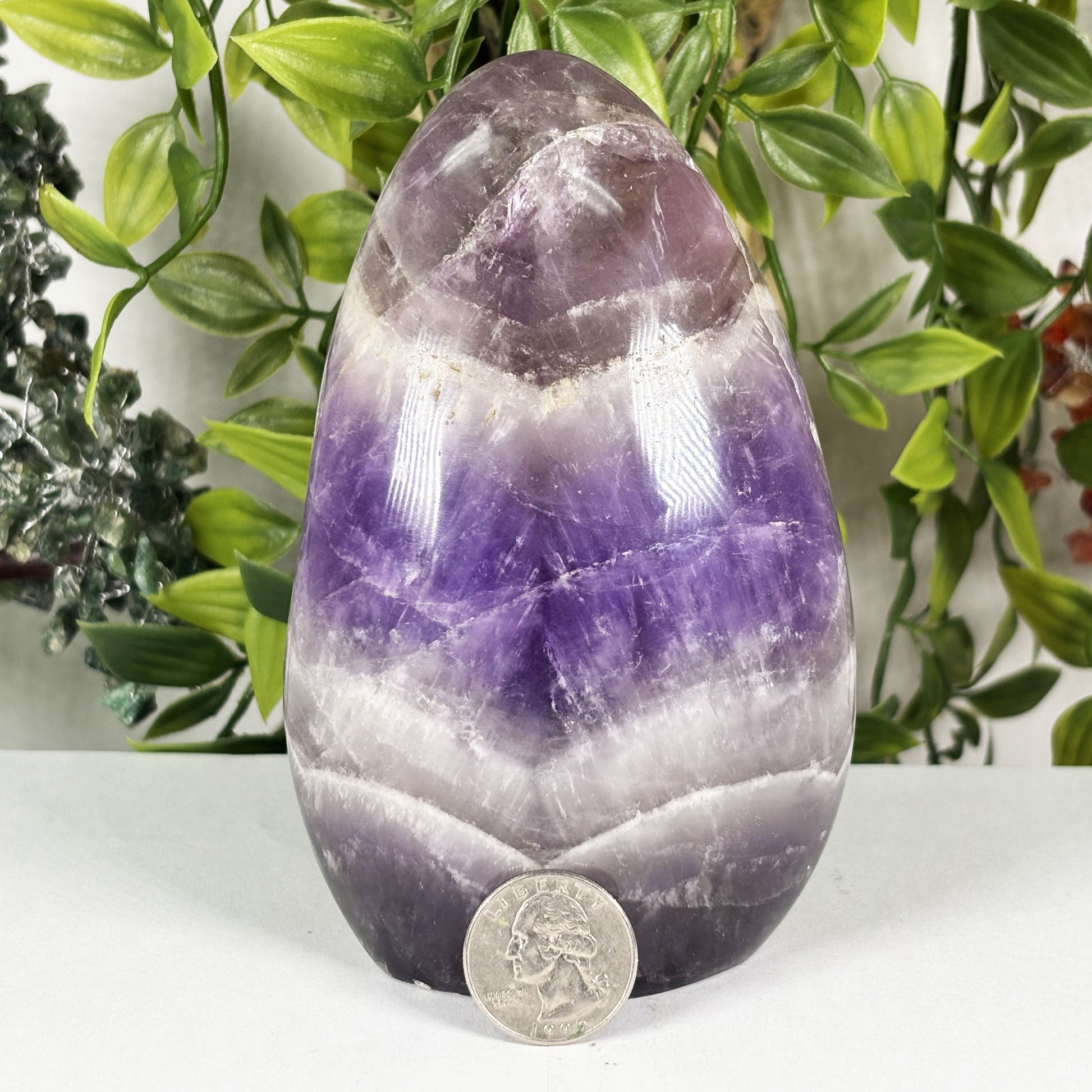 Chevron Amethyst Crystal Freeform - Gem Avenue Retail