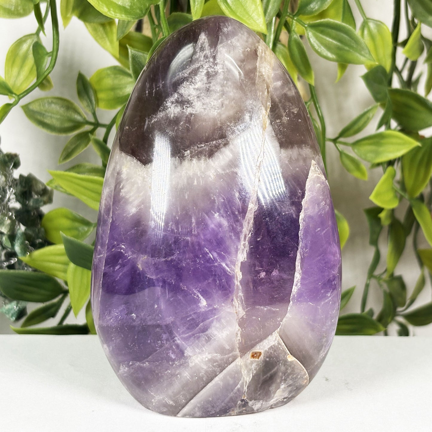 Chevron Amethyst Crystal Freeform  - Gem Avenue Retail