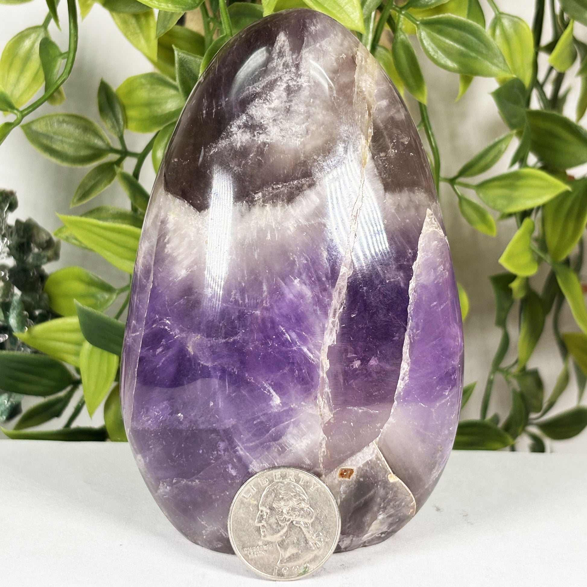 Chevron Amethyst Crystal Freeform  - Gem Avenue Retail