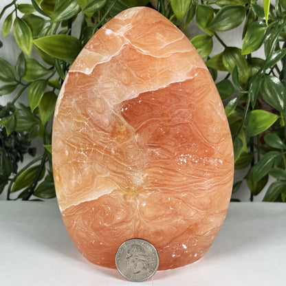 Orange Calcite Crystal Freeform - Gem Avenue