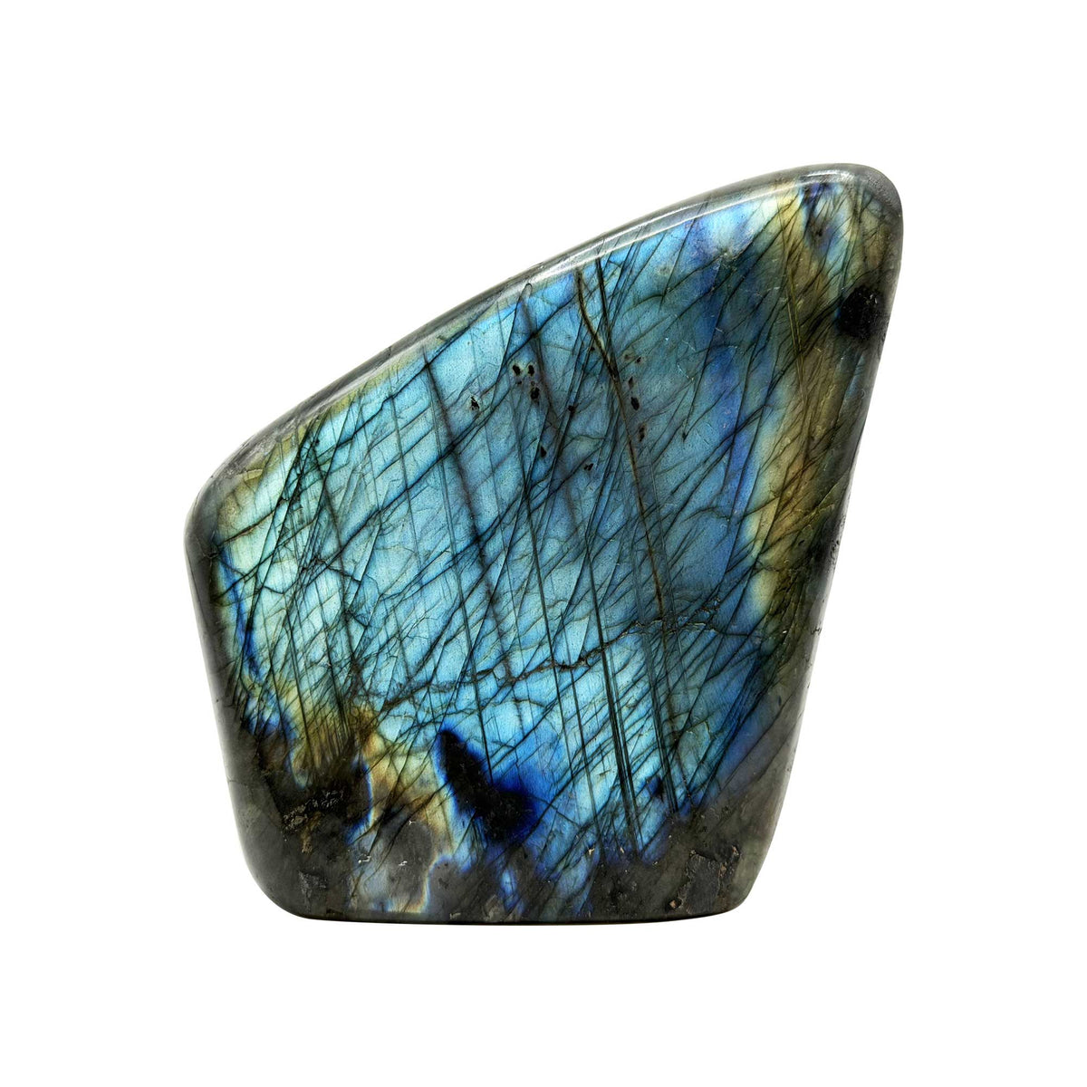 Labradorite Freeform Crystal 3" Blue Green Flash Madagascar - Gem Avenue Retail
