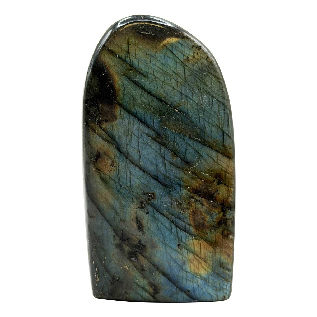 Labradorite Freeform Crystal 3.5" Blue Green Flash Madagascar - Gem Avenue Retail