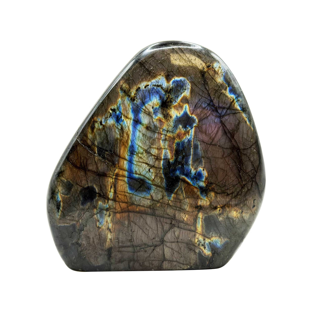 Natural Labradorite Freeform Crystal from Madagascar 4.25"