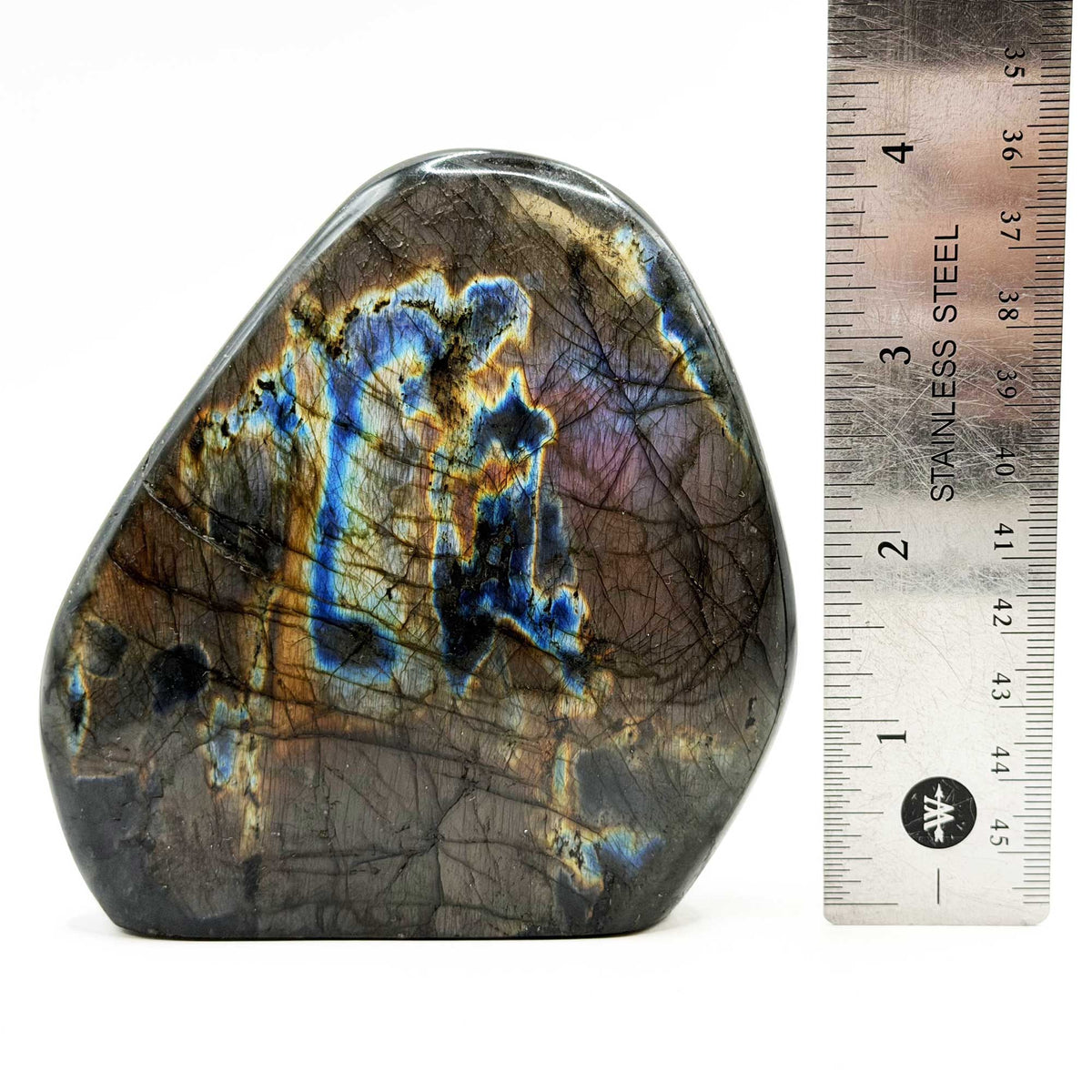 Natural Labradorite Freeform Crystal from Madagascar 4.25"