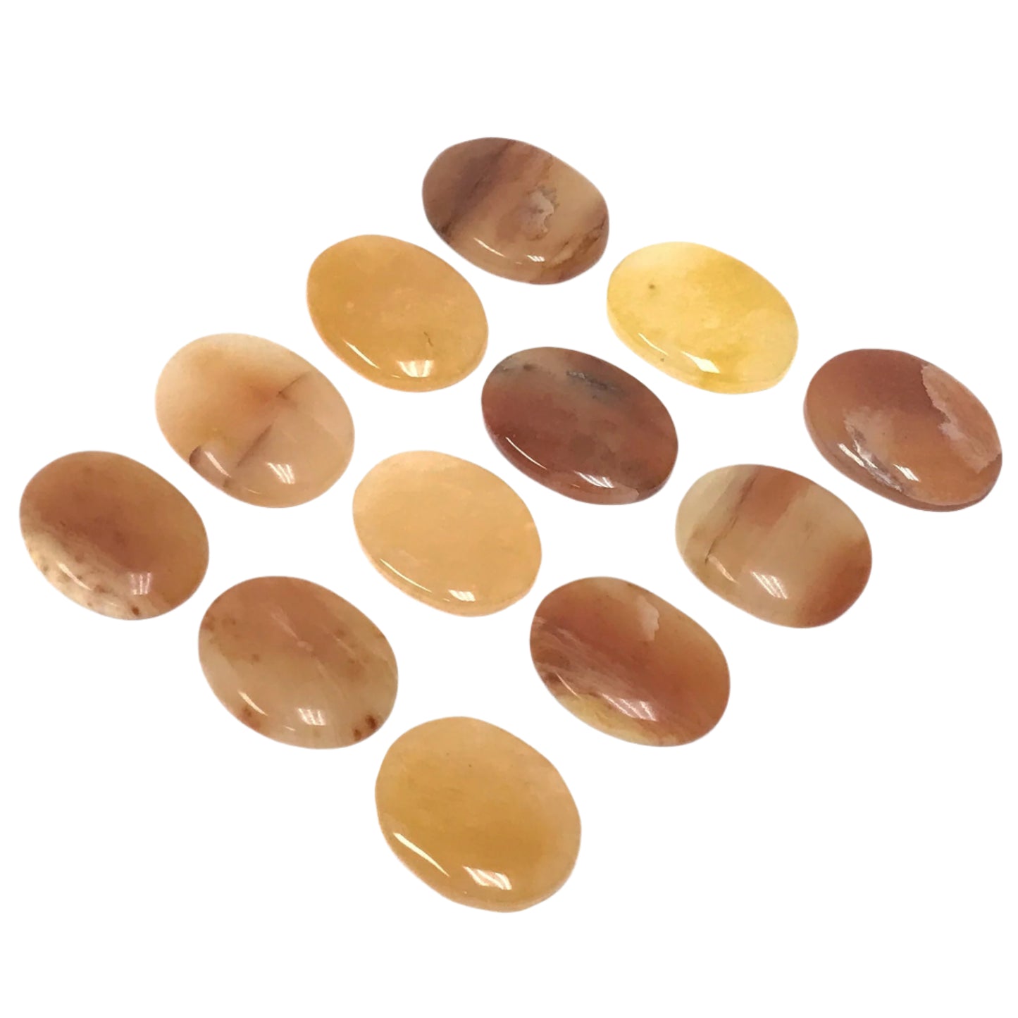 Yellow Aventurine Worry Stone – Pocket Thumb Stone with Indent for Anxiety and Stress Relief – Smooth Polished Fidget Stone for Calming, Focus, Meditation, Grounding – Gift for Men & Women (1 Piece)