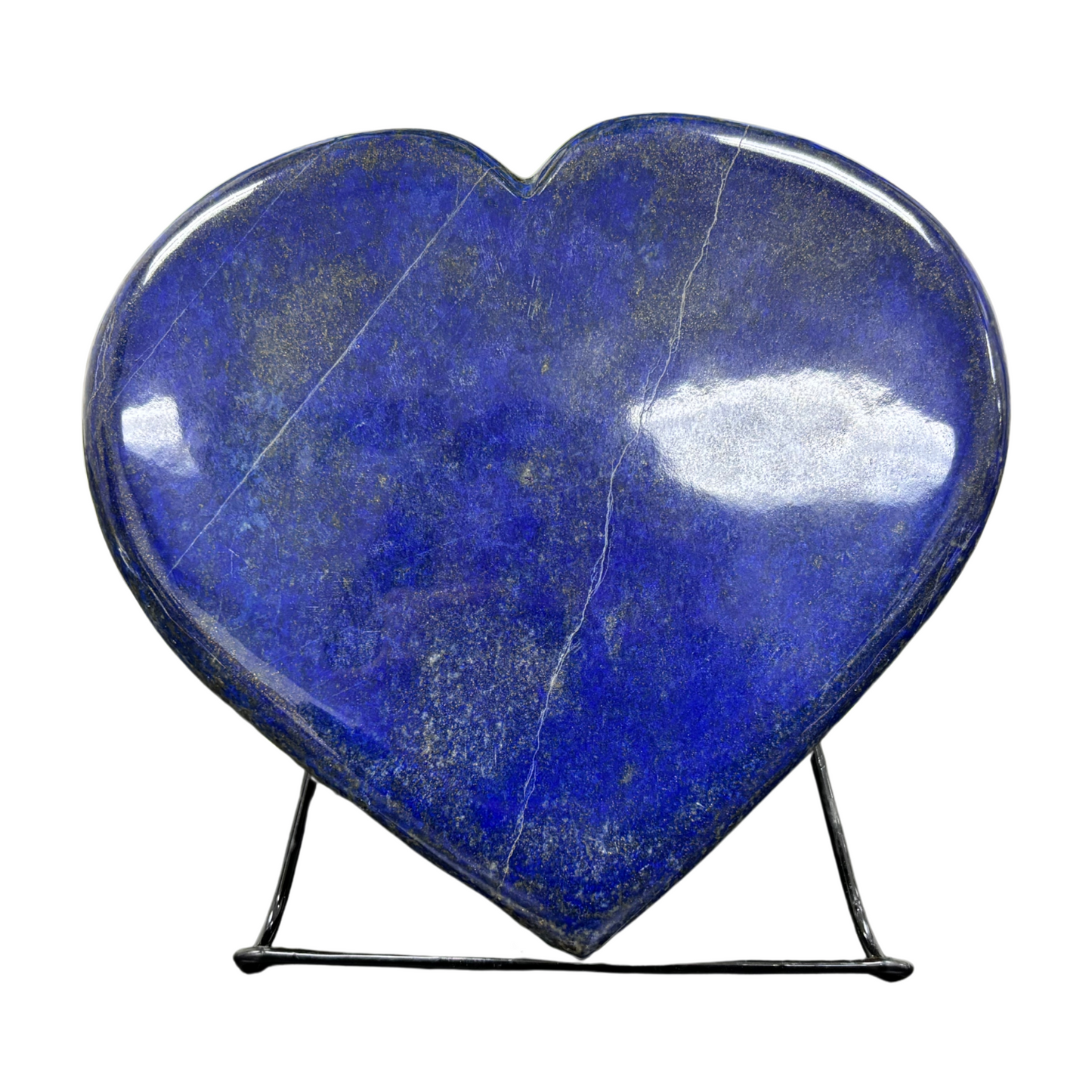 Natural Lapis Lazuli Hand-Carved Love Heart Crystal Gemstone for Healing & Gifts - RSH299
