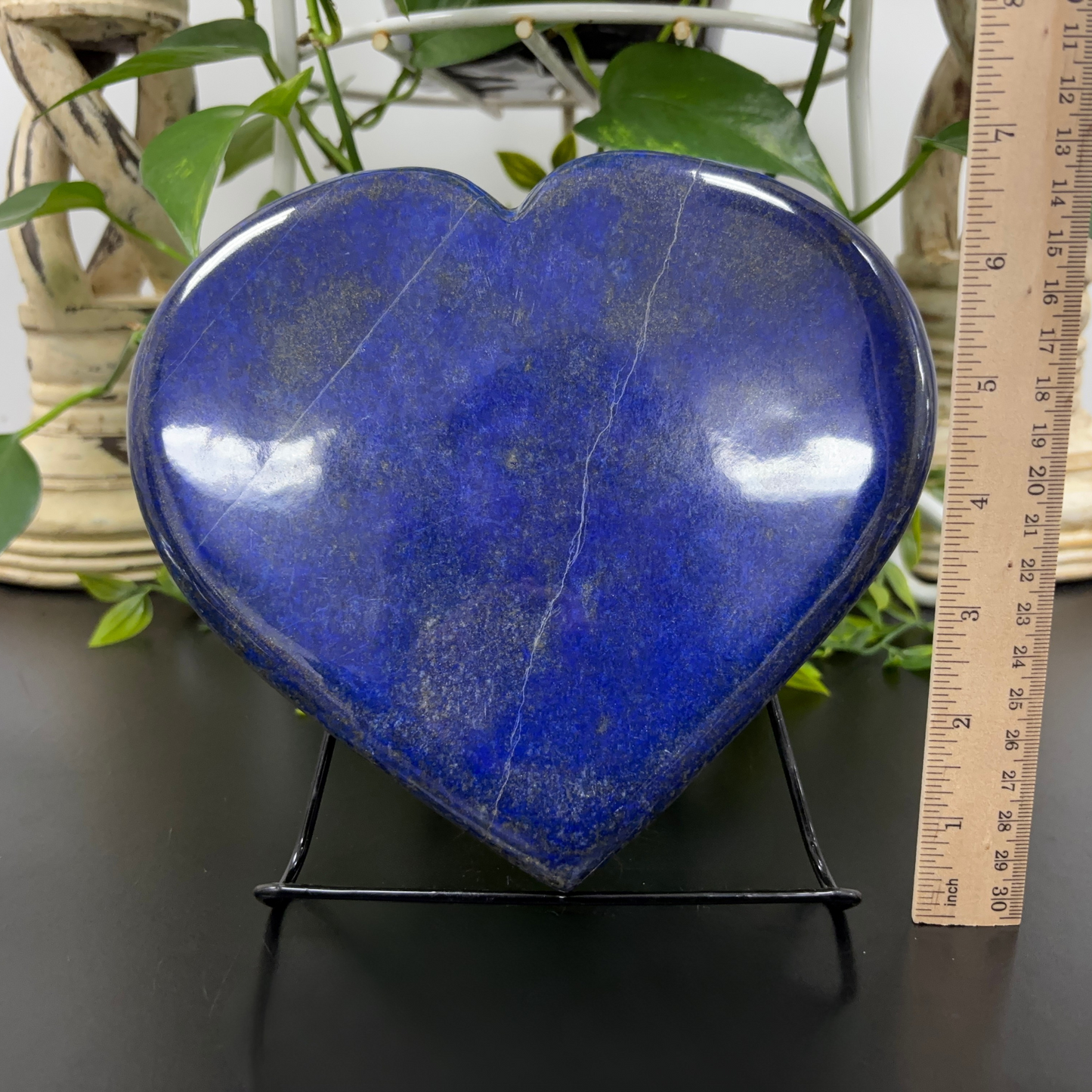 Natural Lapis Lazuli Hand-Carved Love Heart Crystal Gemstone for Healing & Gifts - RSH299