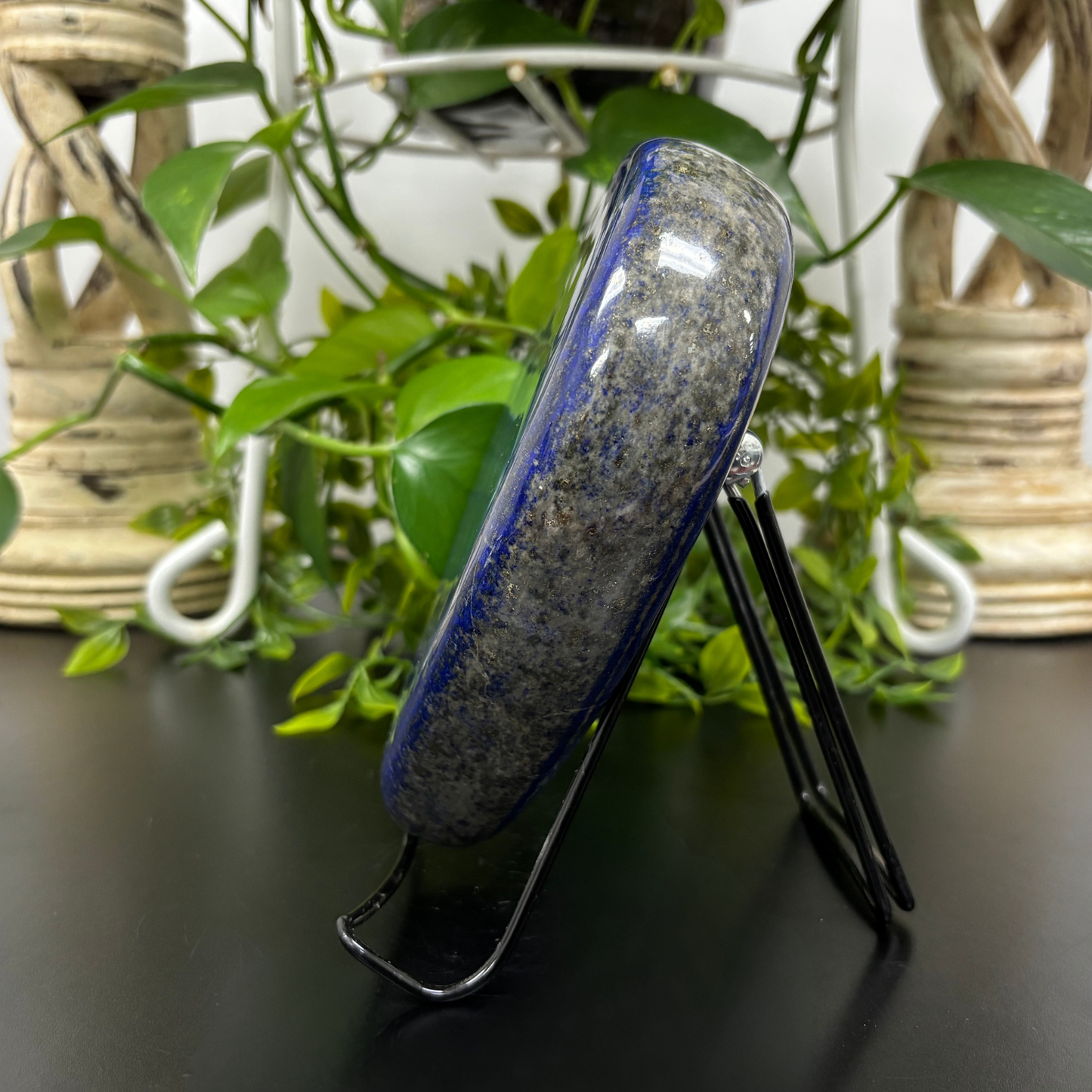 Natural Lapis Lazuli Hand-Carved Love Heart Crystal Gemstone for Healing & Gifts - RSH299