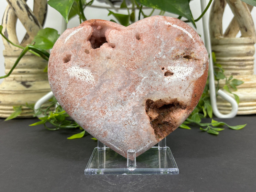 Pink Amethyst Heart Shaped Crystal - Gem Avenue