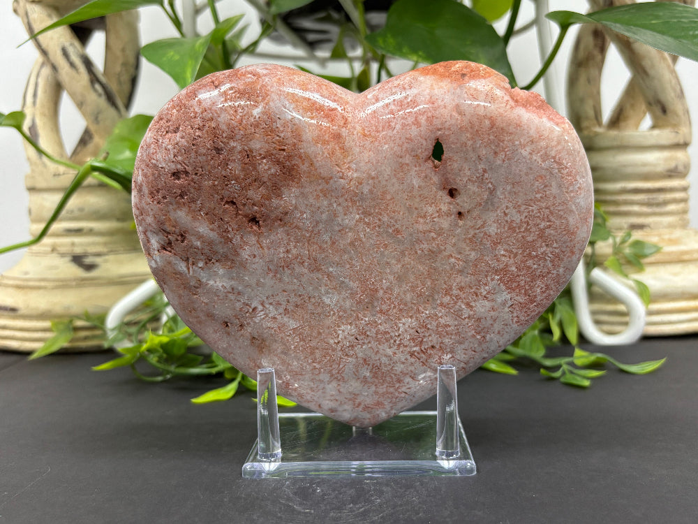 Pink Amethyst Heart Shaped Crystal - Gem Avenue