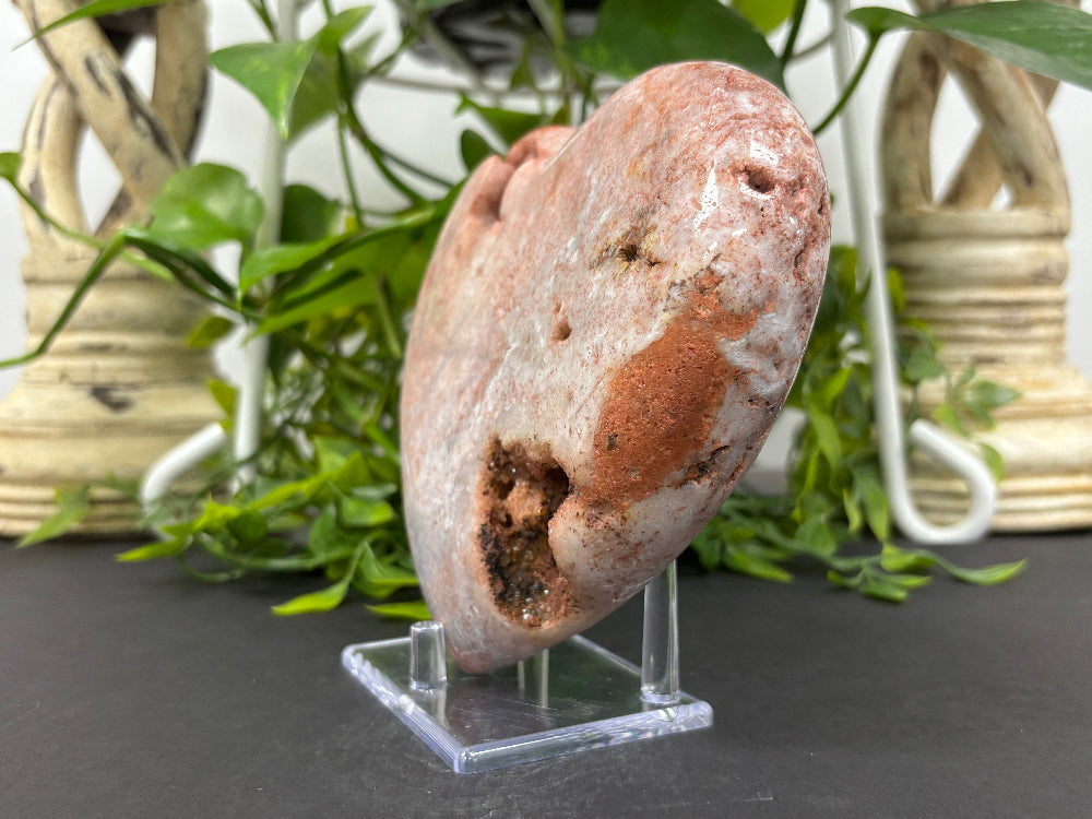 Pink Amethyst Heart Shaped Crystal - Gem Avenue