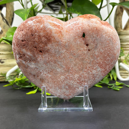 Pink Amethyst Heart Shaped Crystal - Gem Avenue
