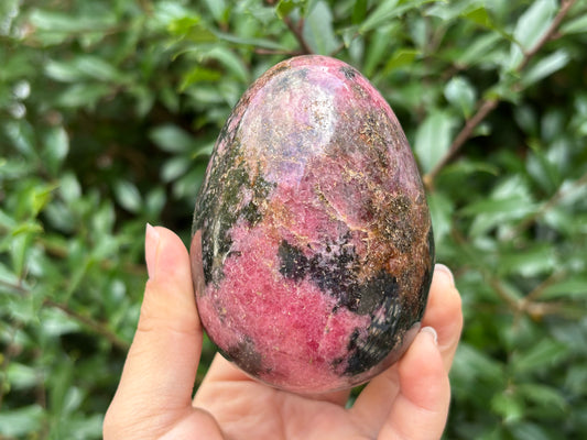 Natural Rhodonite polished gemstone perfect for crystal collections, meditation, and decor - RSH313