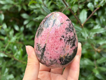 Natural Rhodonite polished gemstone, ideal for crystal collections, meditation, and decor - RSH314