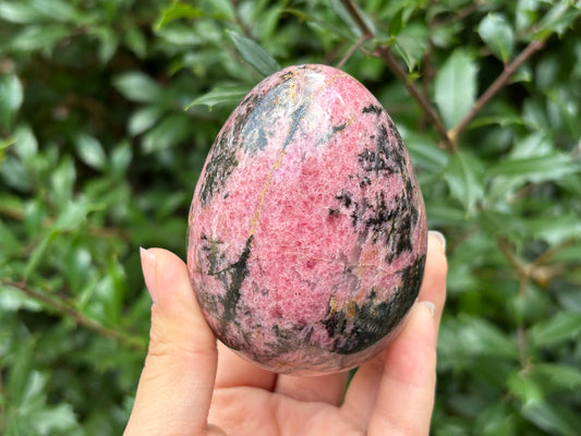 Natural Rhodonite polished gemstone, ideal for crystal collections, meditation, and decor - RSH314