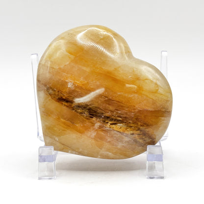 Natural Golden Healer Quartz heart-shaped polished gemstone, ideal for meditation, energy balance and decorative use - RSH317