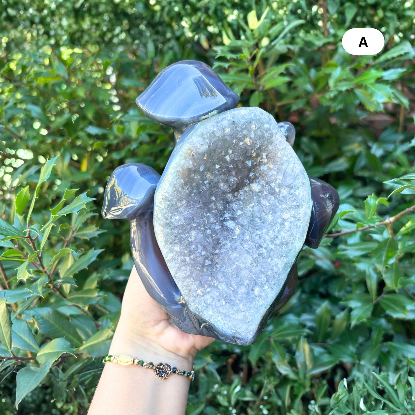 Natural Brown Agate Crystal Mushroom Cluster Carving for Energy Healing, Meditation, Good Luck & Home Decor - RSH321