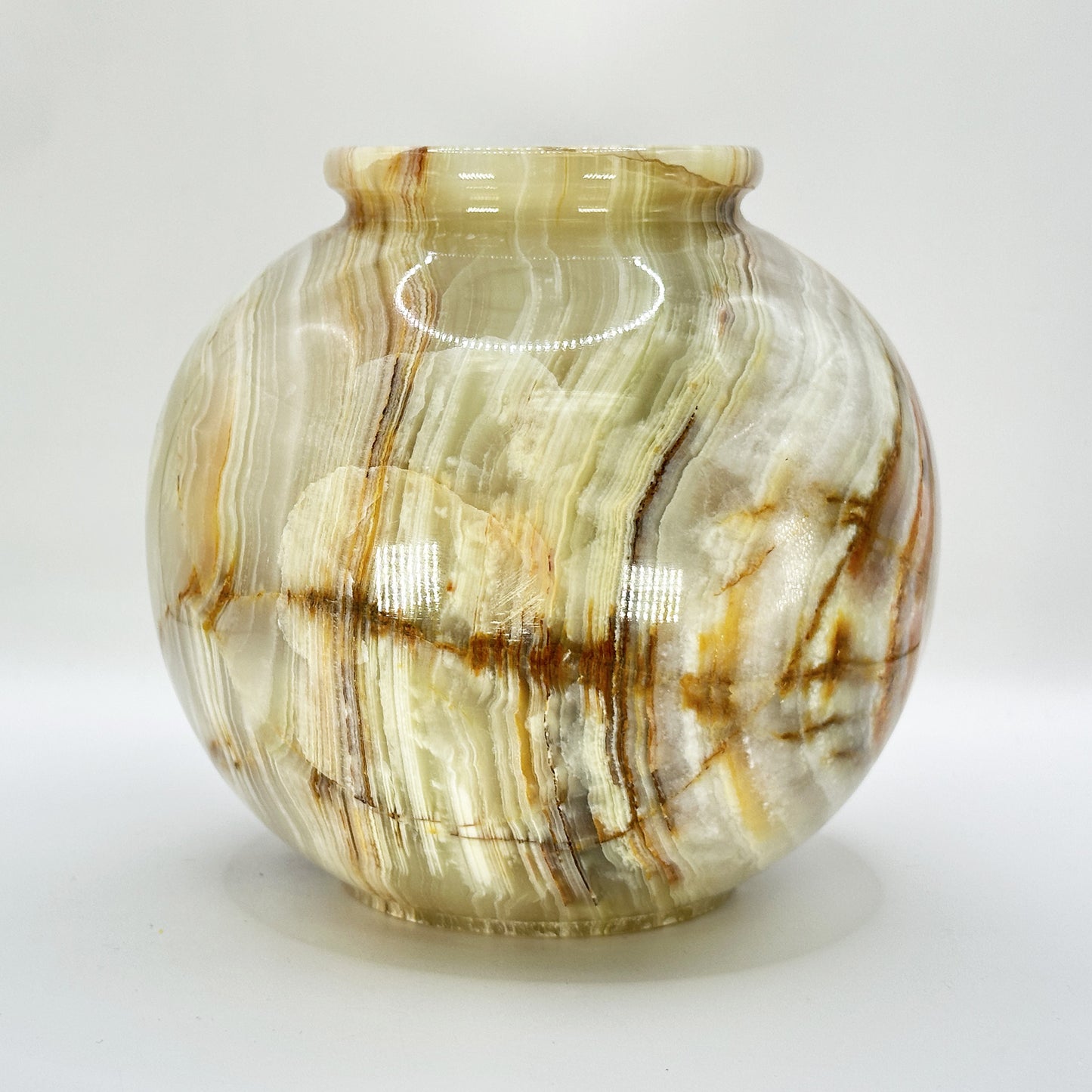 Polished Green Onyx Vase - Gem Avenue