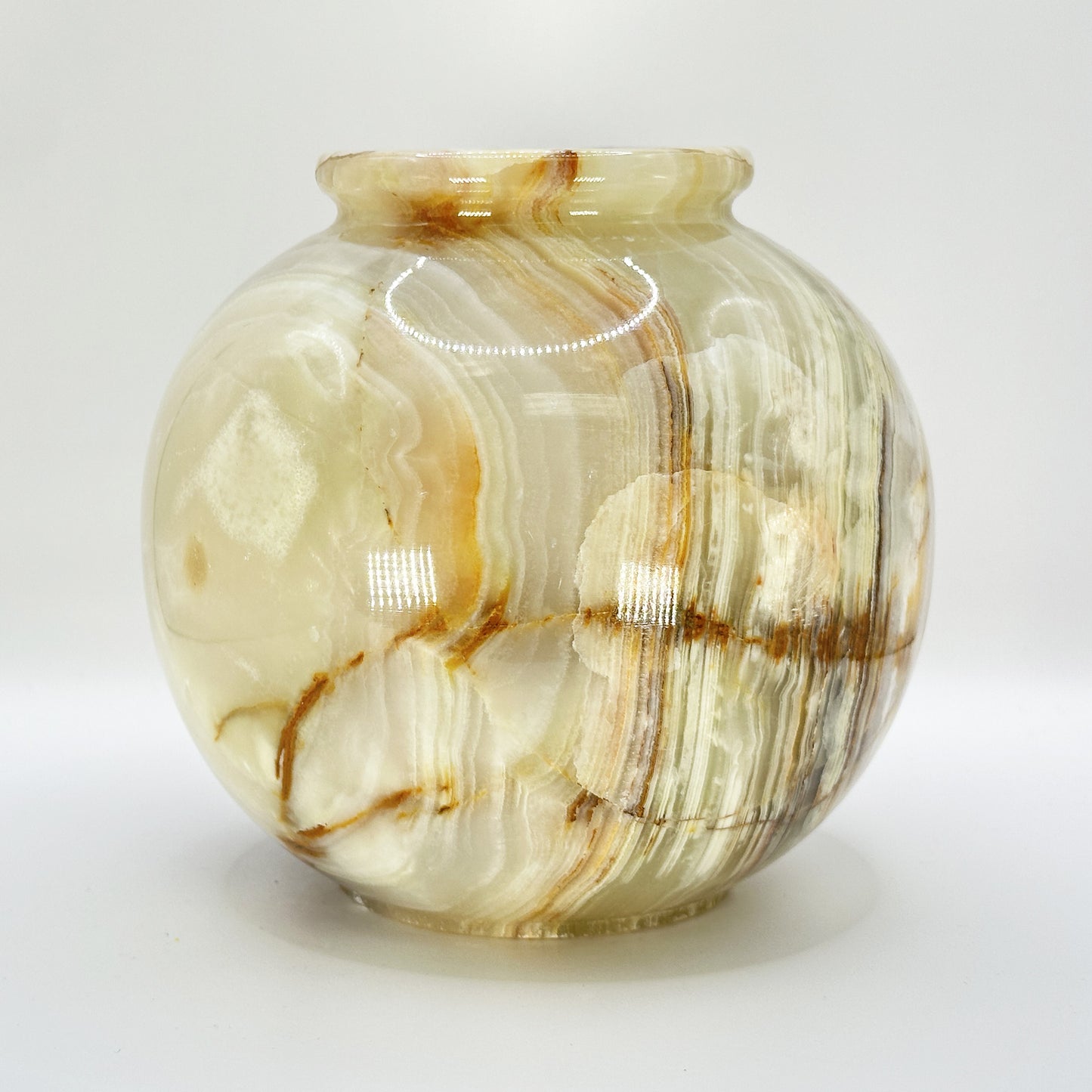 Polished Green Onyx Vase - Gem Avenue