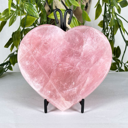 Natural Rose Quartz Crystal Heart - Gem Avenue 