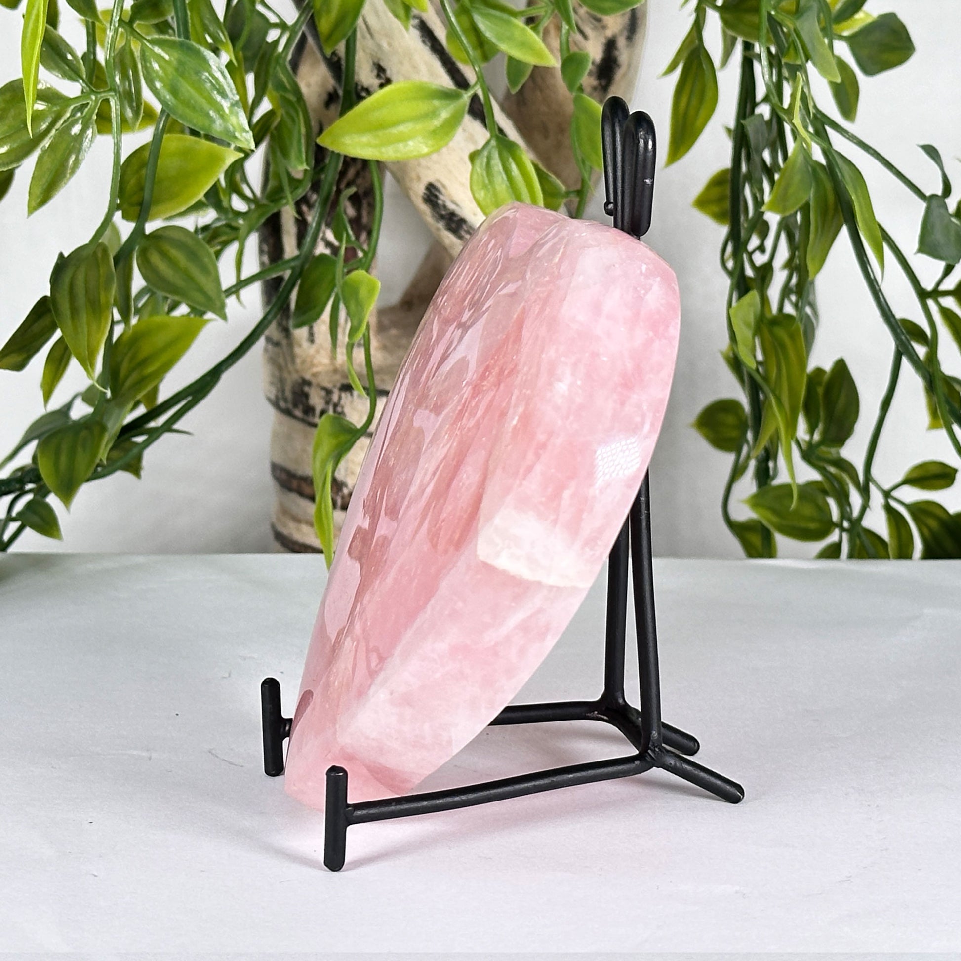 Natural Rose Quartz Crystal Heart - Gem Avenue 