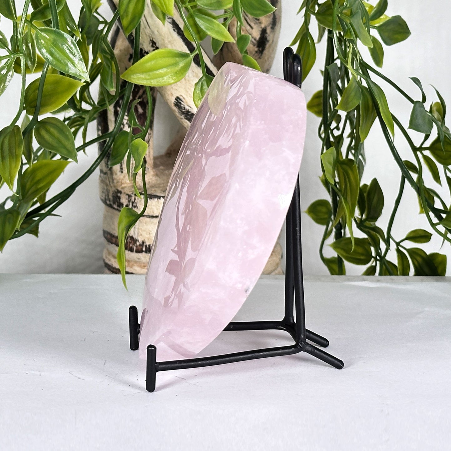 Natural Rose Quartz Crystal Heart - Gem Avenue