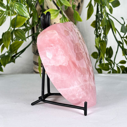 Natural Rose Quartz Crystal Heart - Gem Avenue