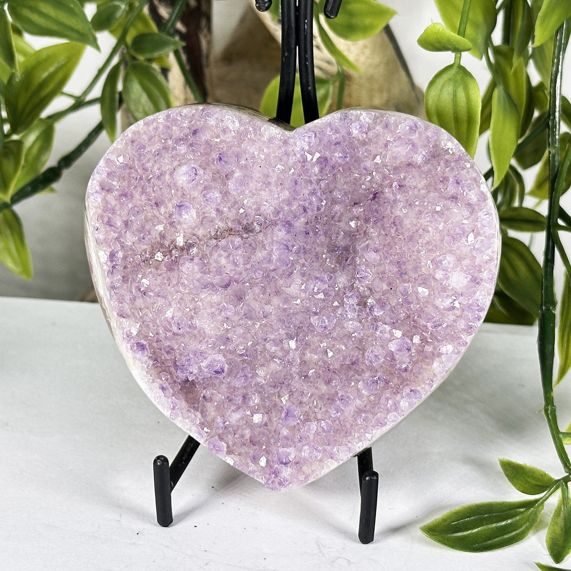 Natural Amethyst Crystal Heart - Gem Avenue