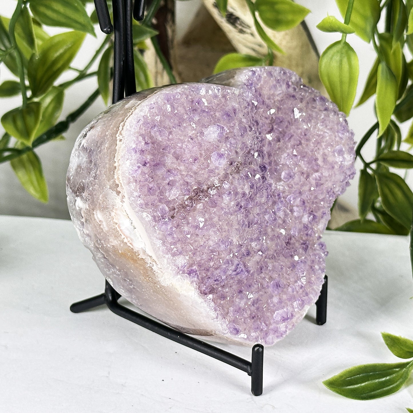 Natural Amethyst Crystal Heart - Gem Avenue