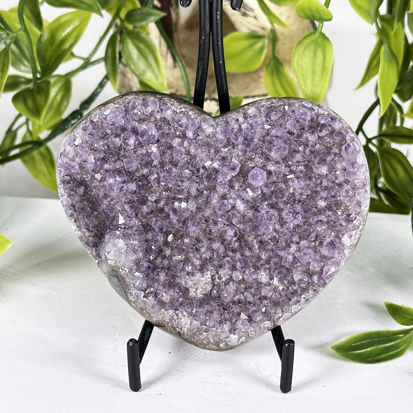 Natural Amethyst Crystal Heart - Gem Avenue