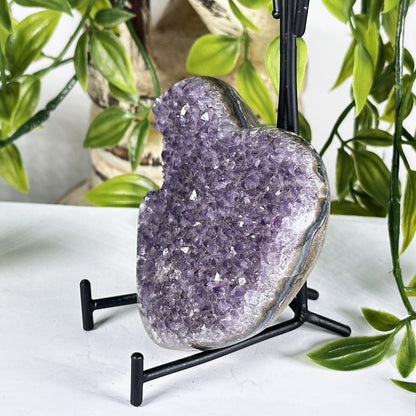 Natural Amethyst Crystal Heart - Gem Avenue