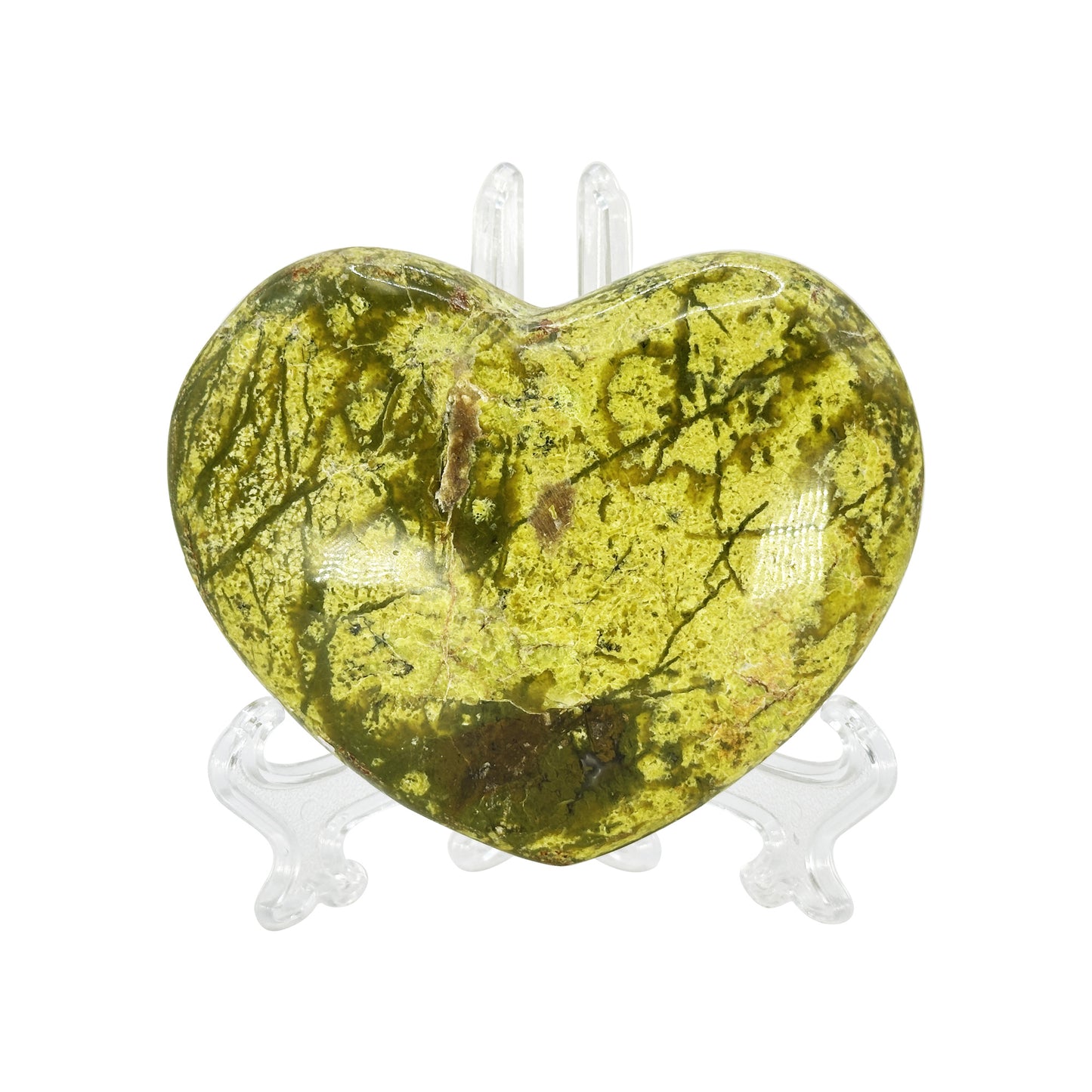 Natural Green Opal Crystal Heart -  Gem Avenue Retail