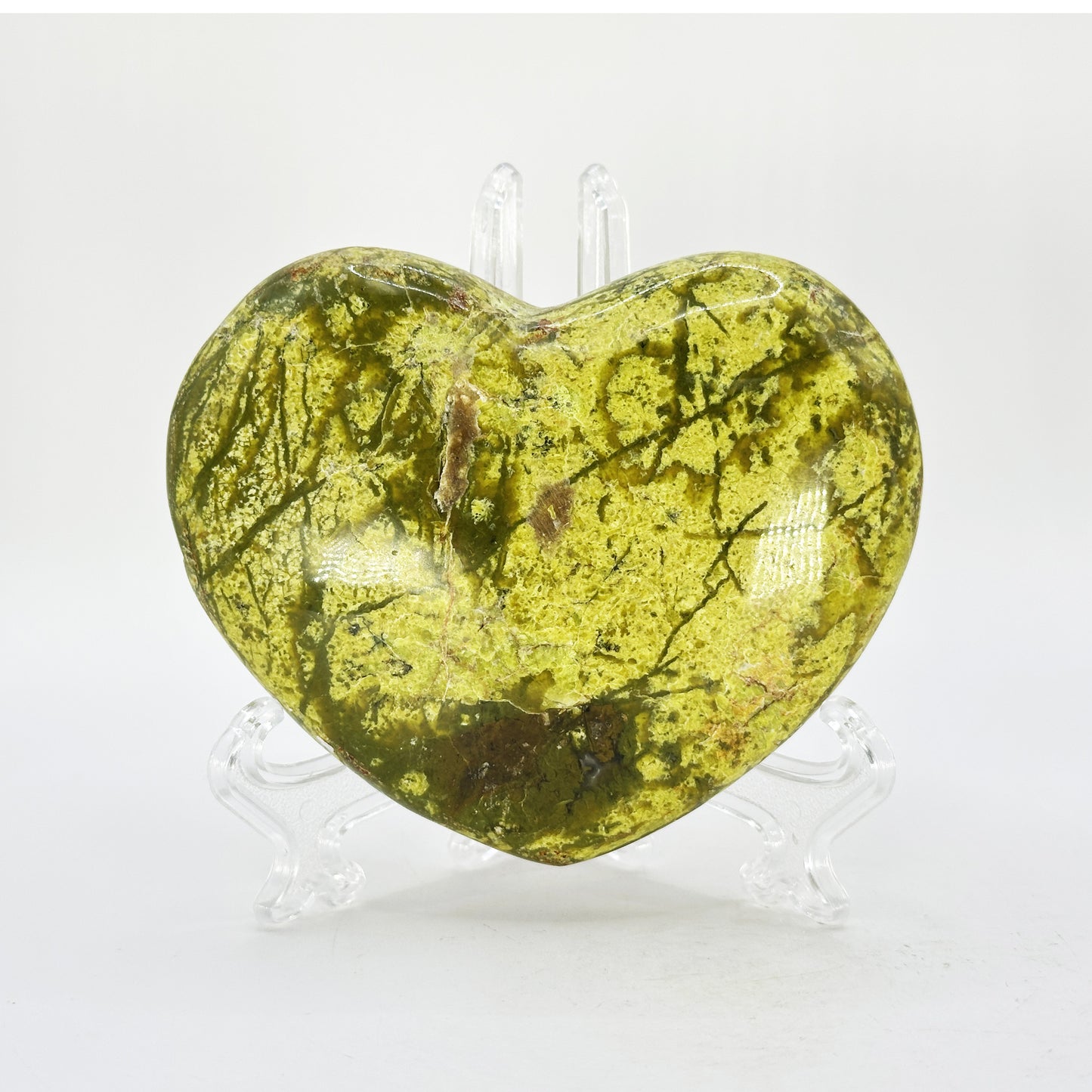 Natural Green Opal Crystal Heart -  Gem Avenue Retail