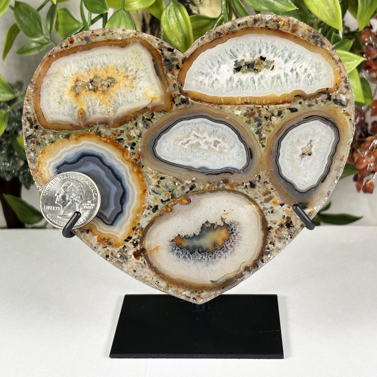 Agate Crystal Heart - Gem Avenue Retail