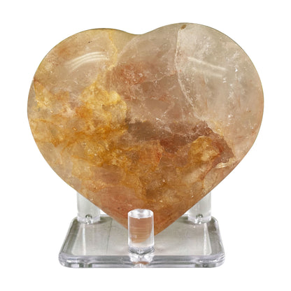 Golden Healer Quartz Crystal Gemstone Heart - Gem Avenue Retail