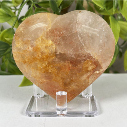 Golden Healer Quartz Crystal Gemstone Heart - Gem Avenue Retail