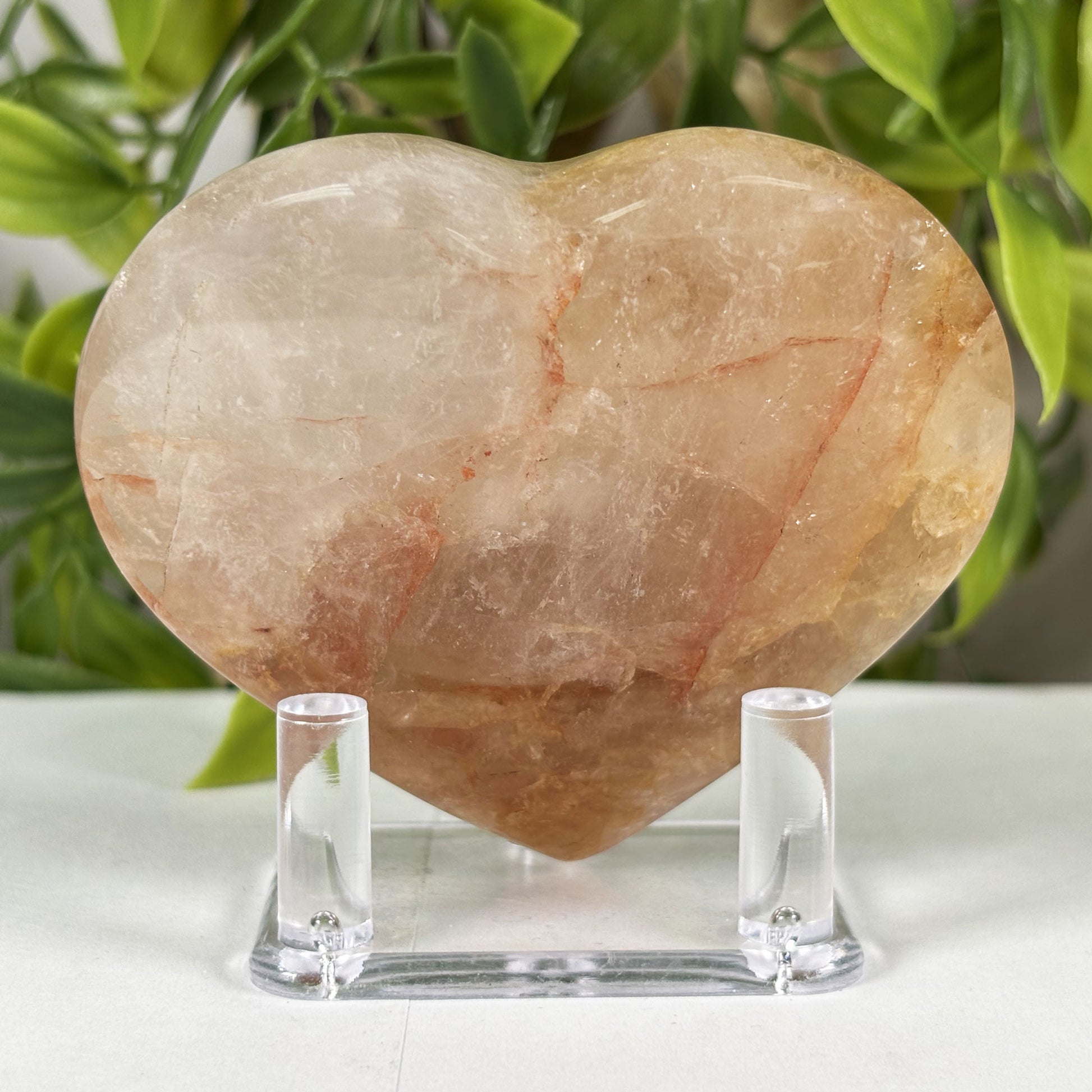 Golden Healer Quartz Crystal Gemstone Heart - Gem Avenue Retail