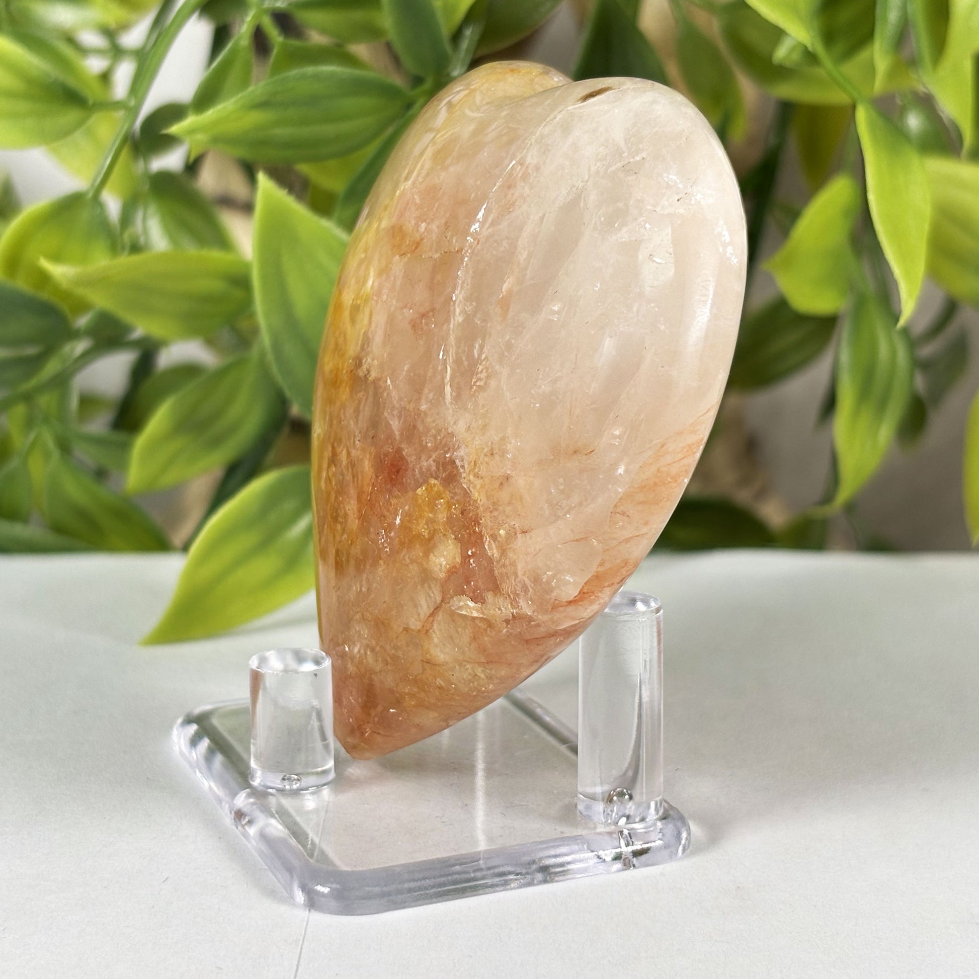 Golden Healer Quartz Crystal Gemstone Heart - Gem Avenue Retail