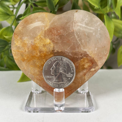Golden Healer Quartz Crystal Gemstone Heart - Gem Avenue Retail