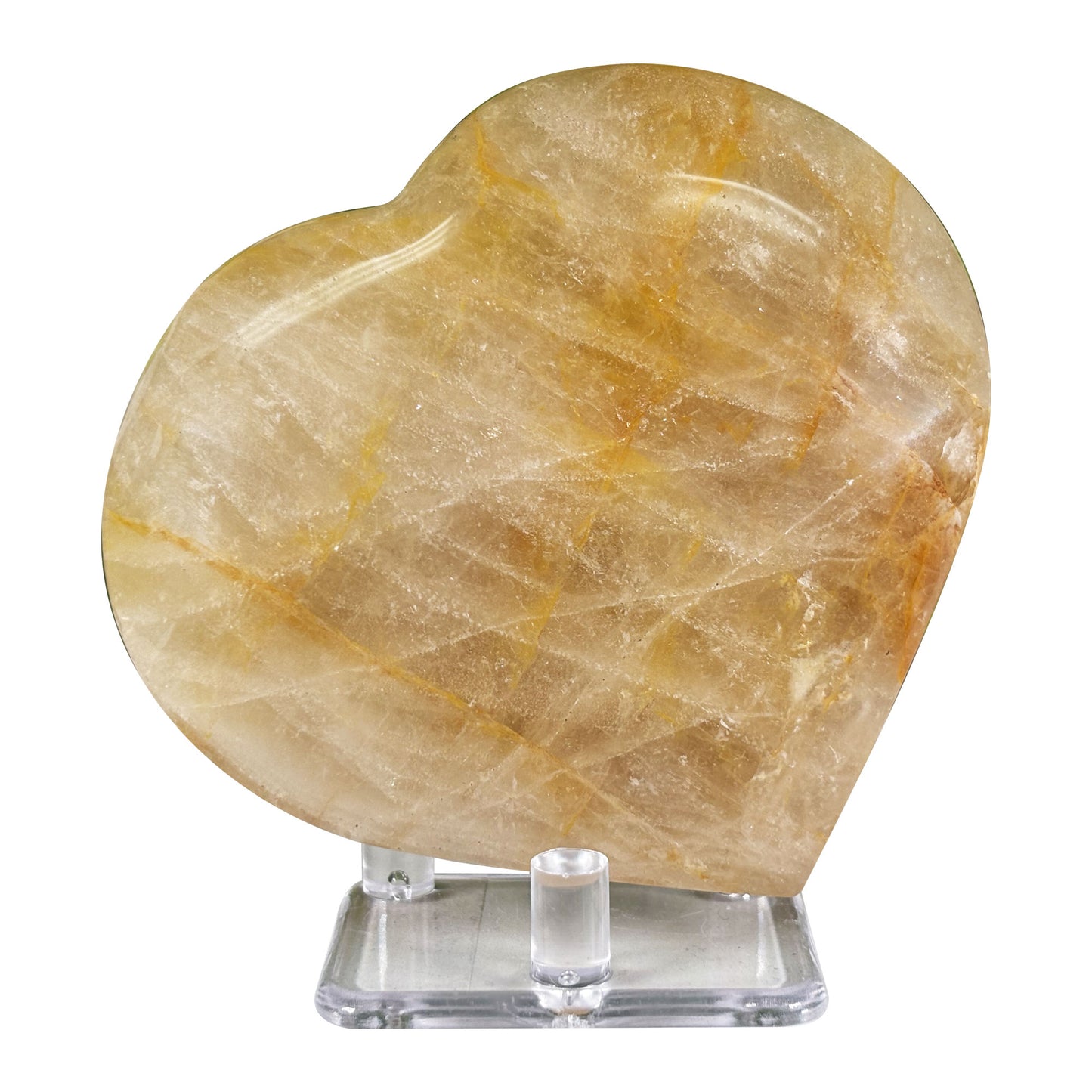 Golden Healer Quartz Crystal Gemstone Heart - Gem Avenue Retail