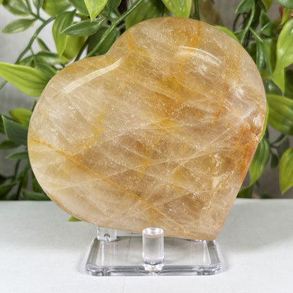 Golden Healer Quartz Crystal Gemstone Heart - Gem Avenue Retail