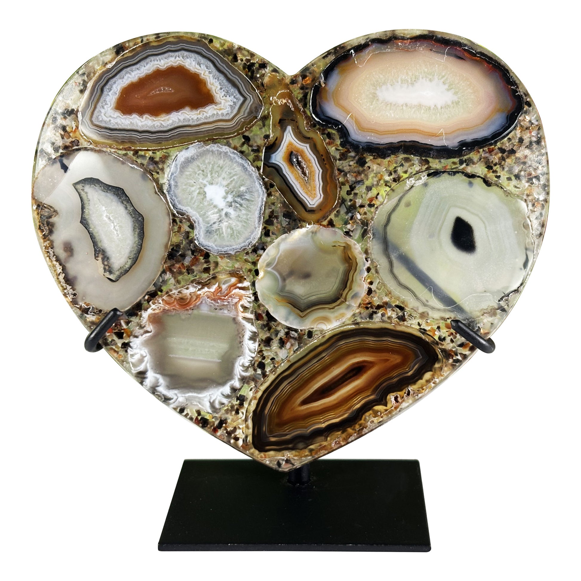 Agate Crystal Gemstone Heart - Gem Avenue Retail
