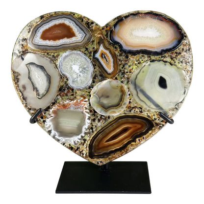 Agate Crystal Gemstone Heart - Gem Avenue Retail