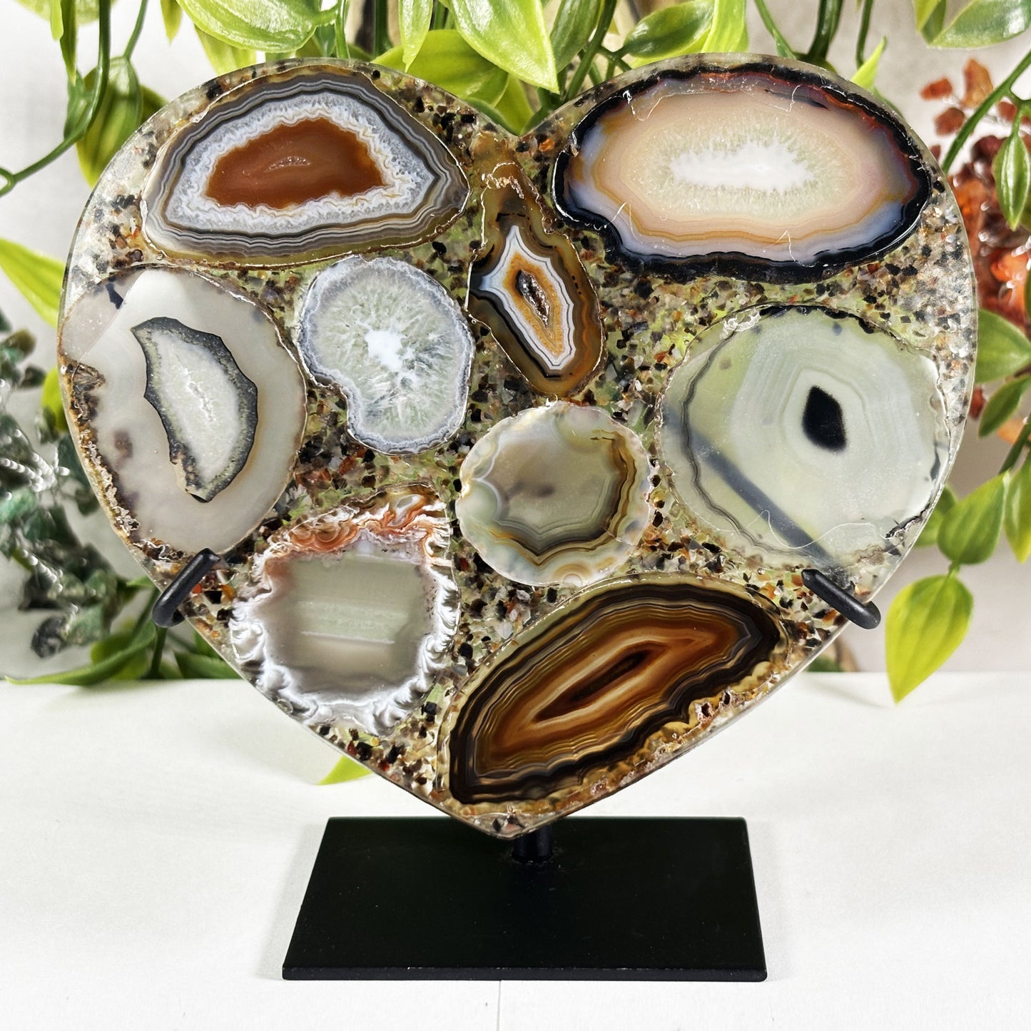 Agate Crystal Gemstone Heart - Gem Avenue Retail