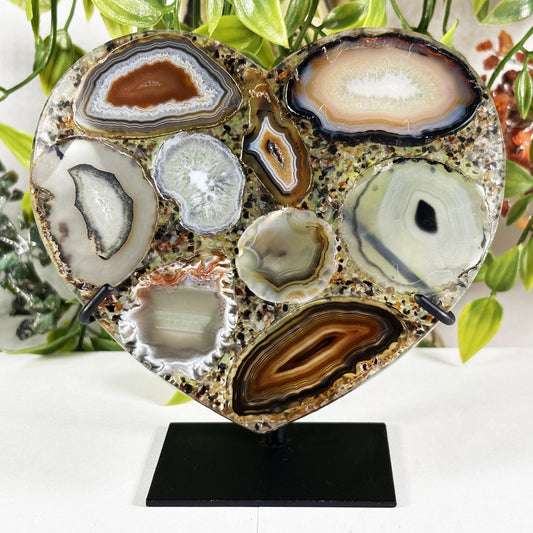 Agate Crystal Gemstone Heart - Gem Avenue Retail