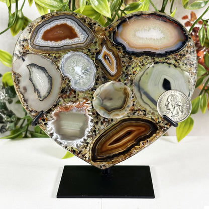 Agate Crystal Gemstone Heart - Gem Avenue Retail
