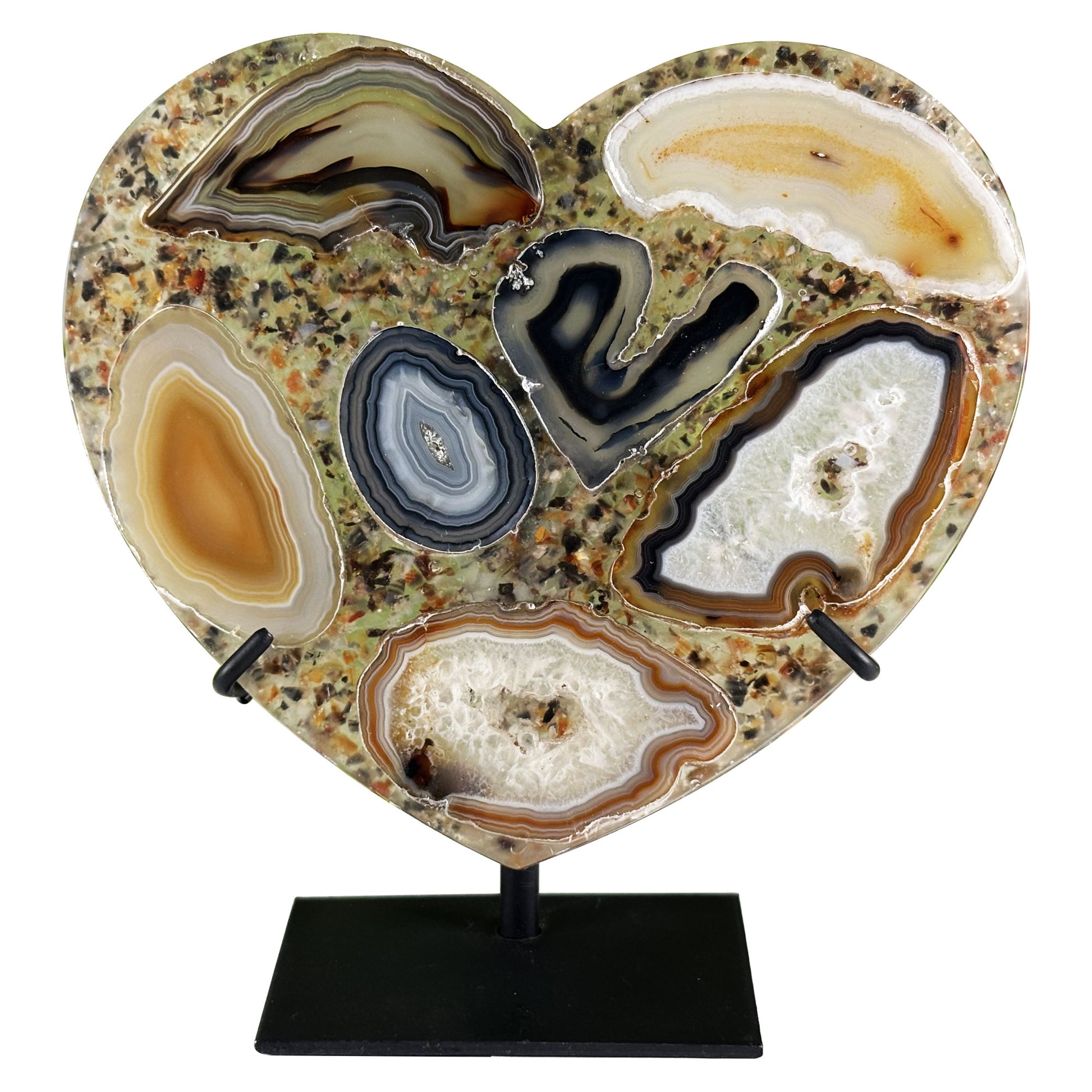 Agate Crystal Gemstone Heart - Gem Avenue Retail