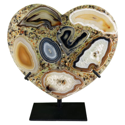 Agate Crystal Gemstone Heart - Gem Avenue Retail