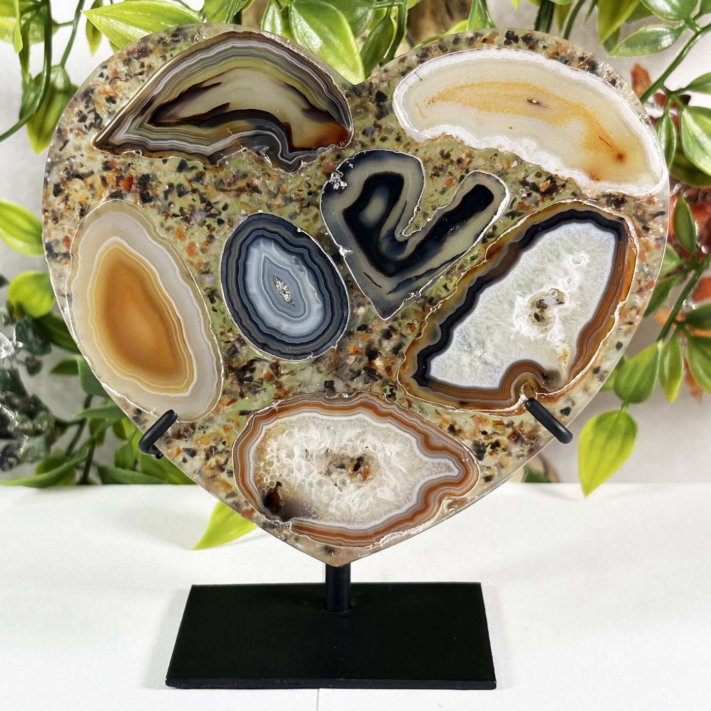 Agate Crystal Gemstone Heart - Gem Avenue Retail