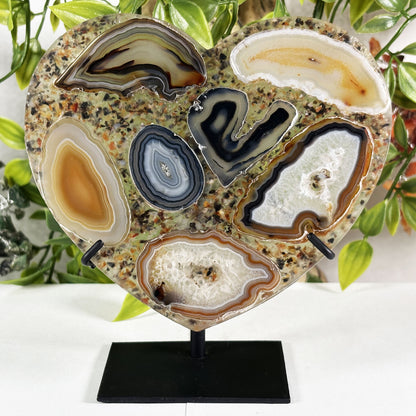 Agate Crystal Gemstone Heart - Gem Avenue Retail